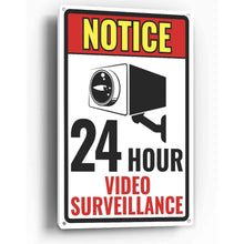 Load image into Gallery viewer, Sign Crush 'Video Surveillance 2' Heavy Duty Plastic PVC Sign, Large 10x14 Blue