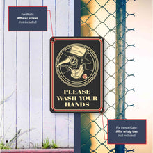 Load image into Gallery viewer, Sign Crush 'Doctor's Orders, Wash Your Hands' Heavy Duty Plastic PVC Sign, Large 10x14 Black