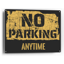 Load image into Gallery viewer, Sign Crush 'NO Parking Anytime' Heavy Duty Plastic PVC Sign, Large 14x10, Black