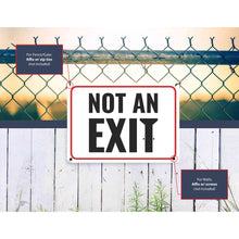 Load image into Gallery viewer, Sign Crush 'Not an EXIT' Heavy Duty Plastic PVC Sign, Large 14x10, White