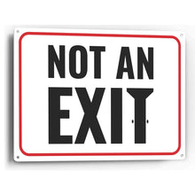 Load image into Gallery viewer, Sign Crush 'Not an EXIT' Heavy Duty Plastic PVC Sign, Large 14x10, White