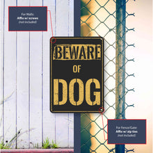 Load image into Gallery viewer, Sign Crush 'Beware of Dog' Heavy Duty Plastic PVC Sign, Large 10x14 Red