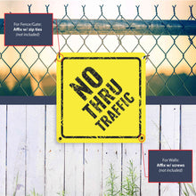 Load image into Gallery viewer, Sign Crush 'NO Thru Traffic' Heavy Duty Plastic PVC Sign, Large 14x14 Red