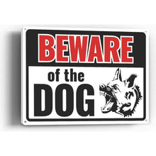 Load image into Gallery viewer, Sign Crush &#39;Beware of the Dog&#39; Heavy Duty Plastic PVC Sign, Large 14x10 Red
