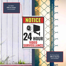 Load image into Gallery viewer, Sign Crush &#39;Video Surveillance 2&#39; Heavy Duty Plastic PVC Sign, Large 10x14 Blue
