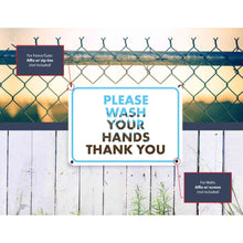 Load image into Gallery viewer, Sign Crush &#39;Please Wash Your Hands, Thank You&#39; Heavy Duty Plastic PVC Sign, Large 14x10 White
