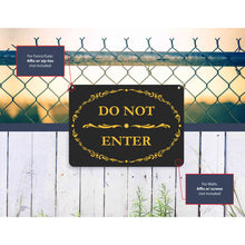 Load image into Gallery viewer, Sign Crush &#39;Do Not Enter&#39; Heavy Duty Plastic PVC Sign, Large 14x10, Black
