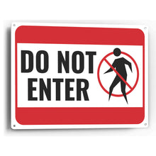 Load image into Gallery viewer, Sign Crush &#39;DO NOT ENTER&#39; Heavy Duty Plastic PVC Sign, Large 14x10, Red
