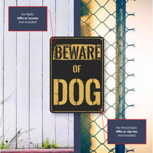 Load image into Gallery viewer, Sign Crush &#39;Beware of Dog&#39; Heavy Duty Plastic PVC Sign, Large 10x14 Red
