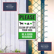 Load image into Gallery viewer, Sign Crush &#39;Please Clean Up After Your Dog&#39; Heavy Duty Plastic PVC Sign, Large 10x14 Red
