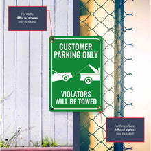 Load image into Gallery viewer, Sign Crush &#39;Customer Parking Only&#39; Heavy Duty Plastic PVC Sign, Large 10x14 Red
