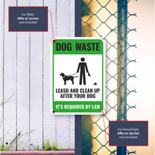 Load image into Gallery viewer, Sign Crush &#39;Dog Waste&#39; Heavy Duty Plastic PVC Sign, Large 10x14 Red
