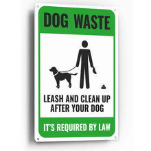 Load image into Gallery viewer, Sign Crush &#39;Dog Waste&#39; Heavy Duty Plastic PVC Sign, Large 10x14 Red
