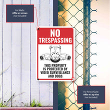 Load image into Gallery viewer, Sign Crush &#39;No Trespassing&#39; Heavy Duty Plastic PVC Sign, Large 10x14 Red
