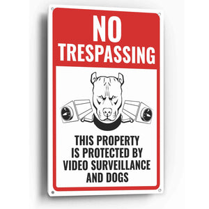 Sign Crush 'No Trespassing' Heavy Duty Plastic PVC Sign, Large 10x14 Red