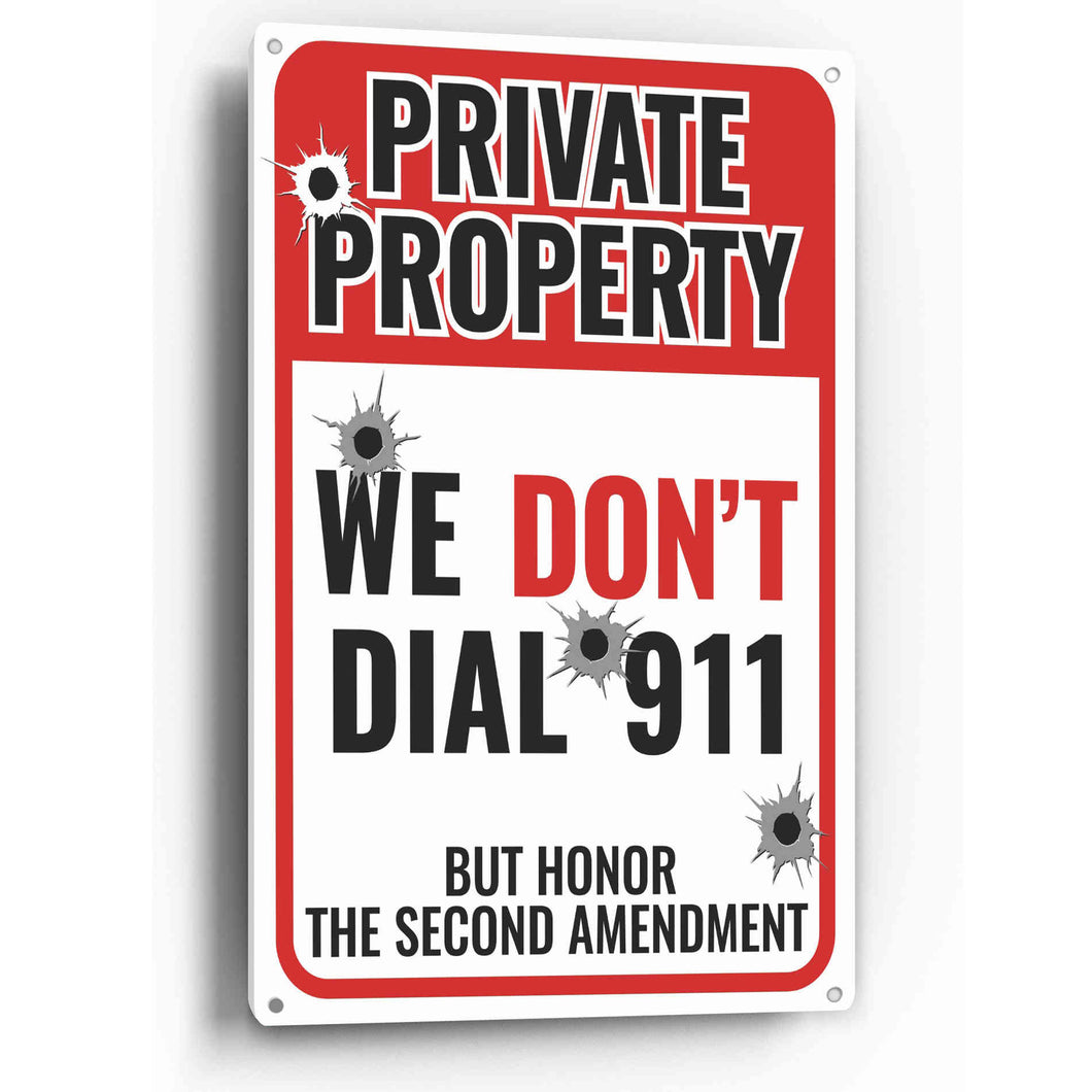 Sign Crush 'PRIVATE PROPERTY' Heavy Duty Plastic PVC Sign, Large 10x14 Red